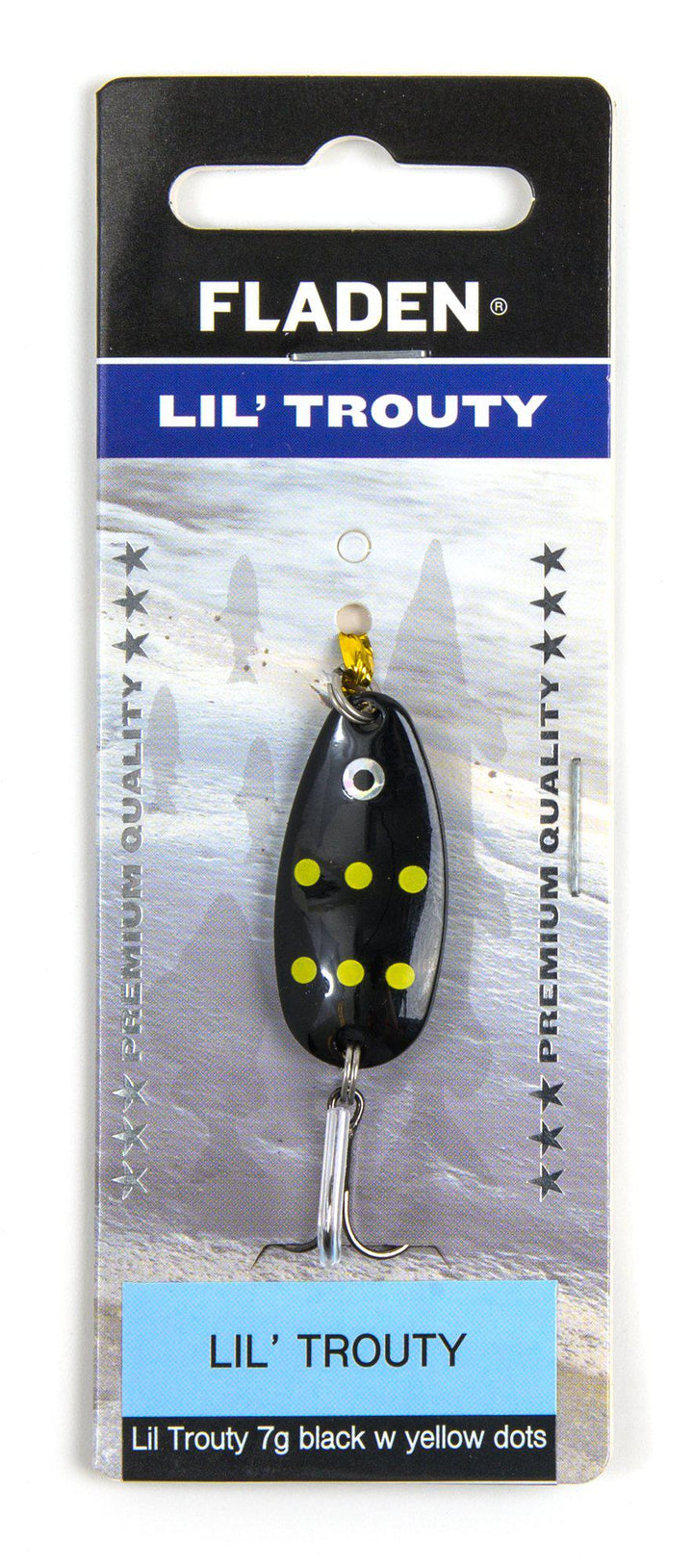 Lil Trouty black w yellow dots