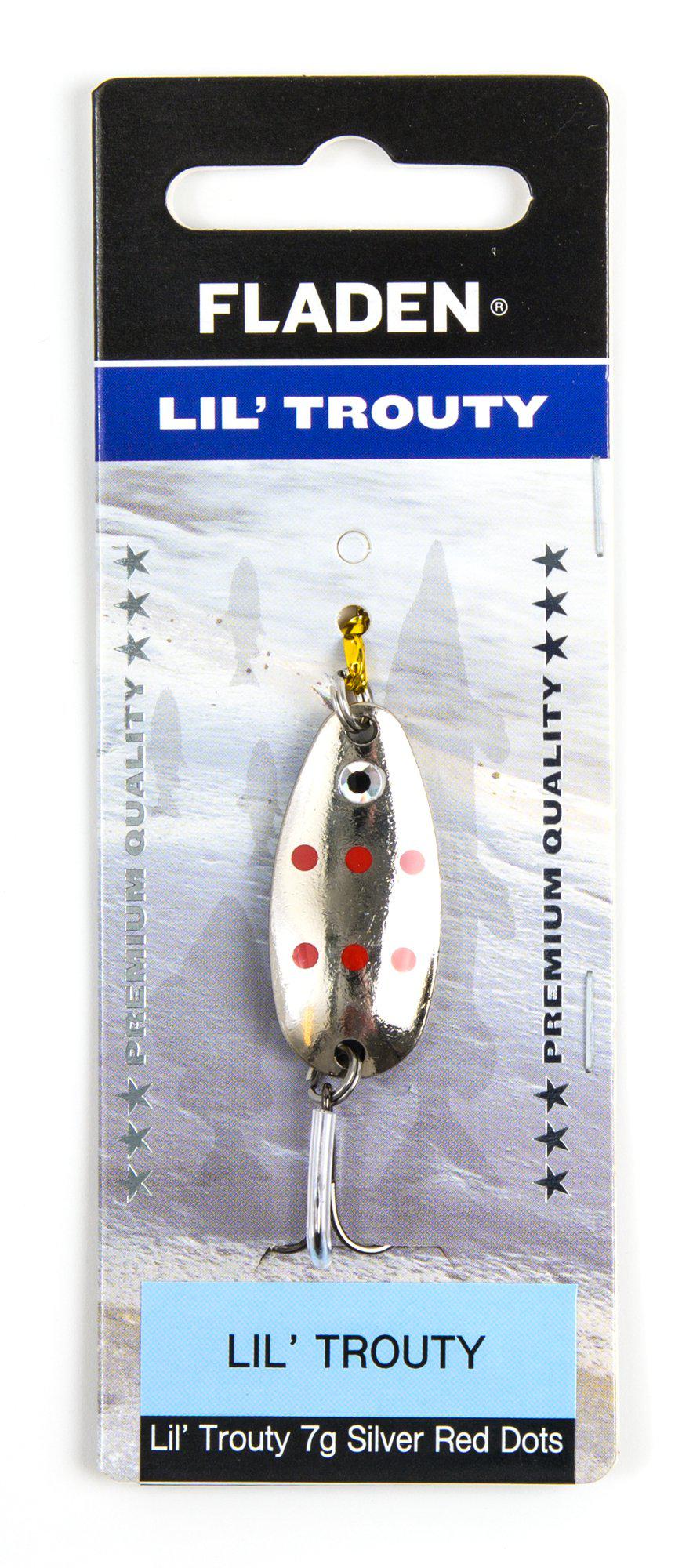 Lil Trouty silver red dots